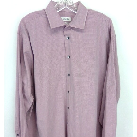 Calvin Klein Men's Regular Fit Pima 100% Cotton Collard Long Sleeve Button Down - Picture 2 of 7